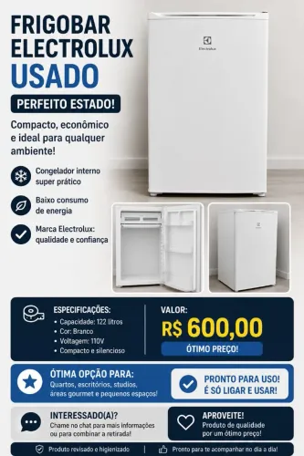 Frigobar com congelador Electrolux 
