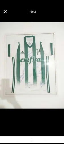 Camisa autografada Palmeiras no Quadro