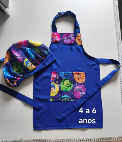 Avental infantil 4 a6 anos