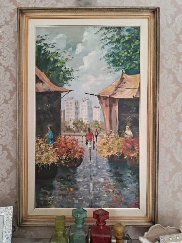 Quadro do famoso artista plástico Caru, pintor capixaba. (falecido).