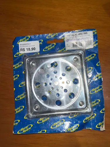 Ralo inox Quad 10x10 C/caixi