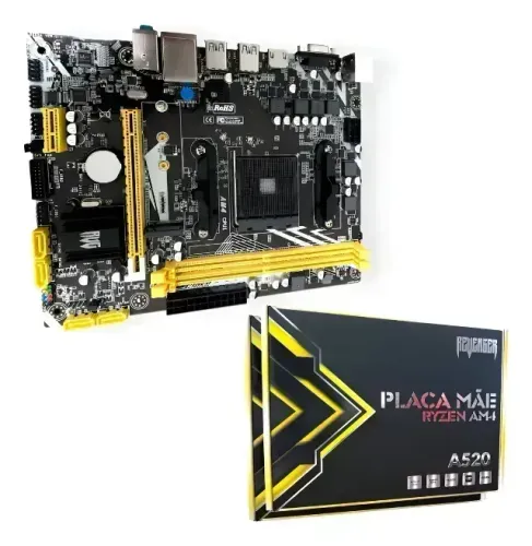 Placa Mãe A520 Am4 Ryzen Ddr4 Revenger *NOVA COM GARANTIA*