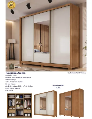 Guarda Roupa Casal 100% MDF