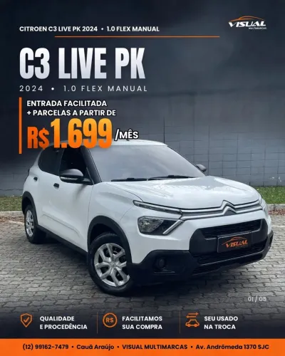 Citroen C3 Live Pack 1.0 Flex 6V 5P Mec. 2024