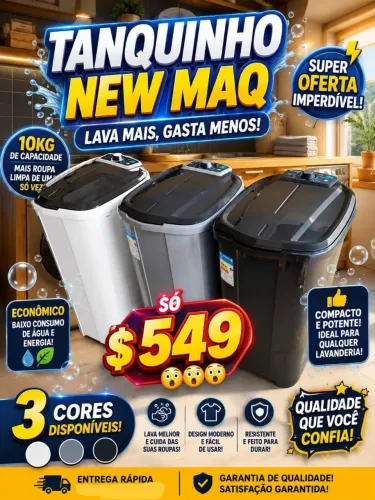 Máquina tanquinho 10 kg nova por 550 com entrega grátis