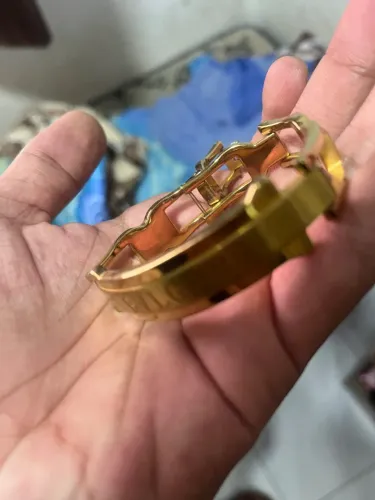 Bracelete aço inoxidável pulseira folheada bvlgari