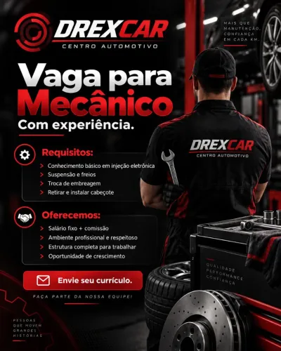 Vaga de Emprego para Mecânico