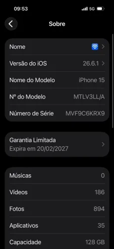 iPhone 15 128gb preto