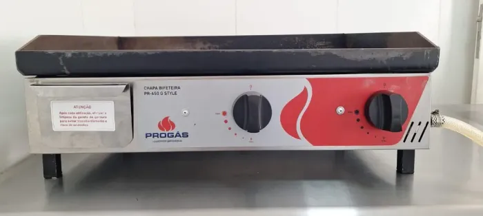 Chapa a Gás Style em Aço Inox Escovado