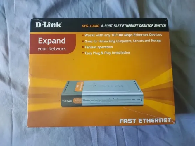 SWITCH D-LINK DES-1008D FAST NUNCA FOI USADO ( APENAS ABERTO )