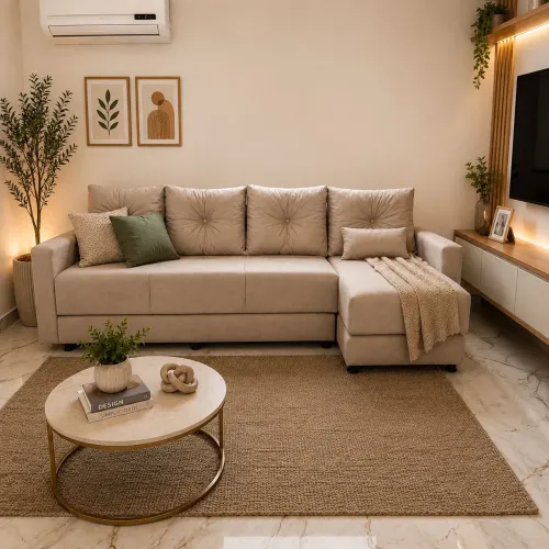 SOFÁ 4 lugares moderno e bonito! VIRA CAMAS!