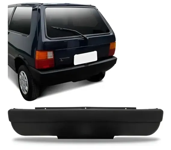 Parachoque Traseiro Uno 1984 1985 1986 1987 Á 2003 Preto