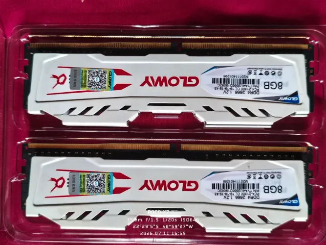 MEMÓRIA RAM GLOWY 2X8GB 2666mhz