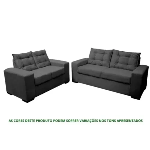 Sofá 2x3 Lugares Torun Cinza Masterflex