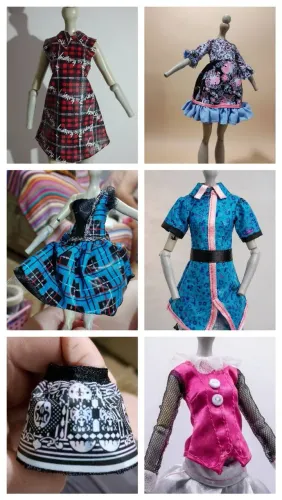 Faço roupas réplicas de bonecas Monster High
