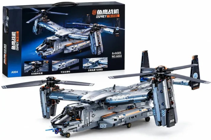 Blocos de montar avião osprey YM-8305 A004 com 1408 peças brinquedo para menino