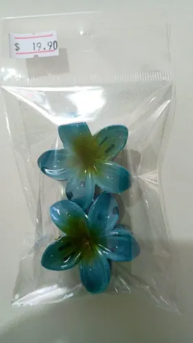 Par de presilhas de cabelo floral