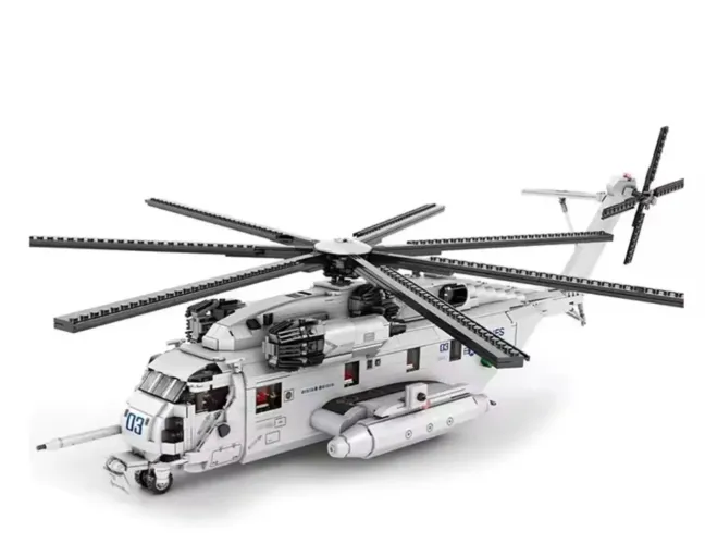 helicóptero de montar 2248 peças mod 33037 Sea Stallion CH-53 marca Reobrix tipo Lego