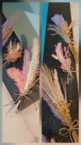 Arranjos com flores secas