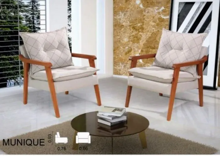 Kit 2 poltronas Munique lindas / pague na entrega / entregamos em 24h