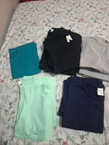 Lote Com 10 Camisetas Regatas Infantis Novas - Gana Baby - Tam 2 ao 8