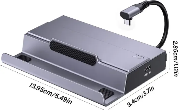 Dockstation (hub usb) 7 em 1 com USB A, USB C, HDMI2.0 4K@60Hz para Rog Ally X/SteamDeck