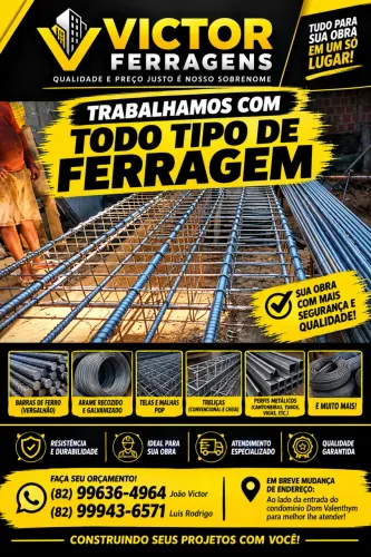 VICTOR FERRAGENS TRABALHAMOS COM FERRAGEM EM GERAL.