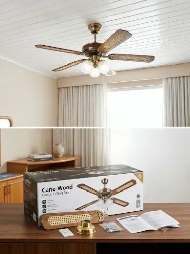 Ventilador De Teto Pikolin 52" Polegadas (Novo Na Caixa) Modelo Clássico