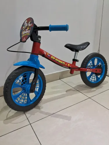 Bicicleta de Equilíbrio Nathor Go Spidey Homem-Aranha Aro 12