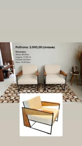 Poltrona alto padrão - Higienizada e impermeabilizada