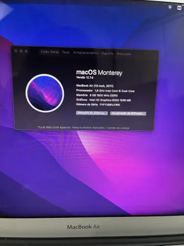 MacBook Air 13? 2017 (Caixa + Acessórios Originais) - Sem Nenhum Detalhe
