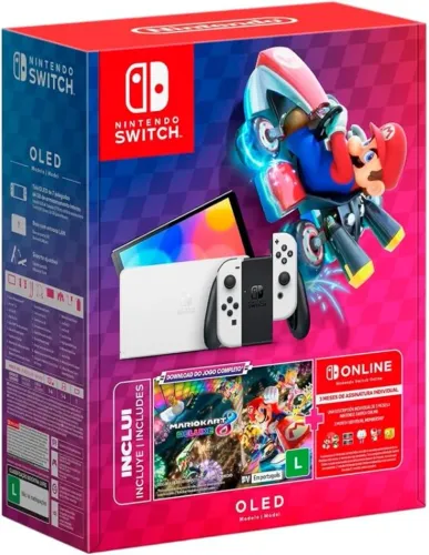 Nintendo Switch OLED - Bundle Console + Jogo Digital Mario Kart 8
