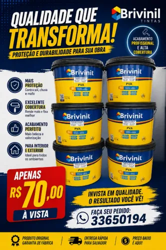 Tinta brilvinil balde 18lt