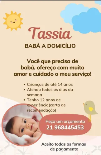 Ofereço me como babá. 