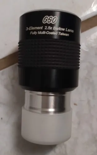 BARLOW 3 ELEMENTOS 2.5x Fully Multi Coated GSO Taiwan Telescópio Astronomia