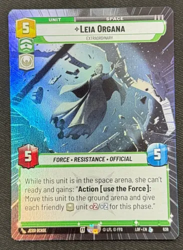 Star Wars Unlimited Leia Organa Hyperspace Foil 838