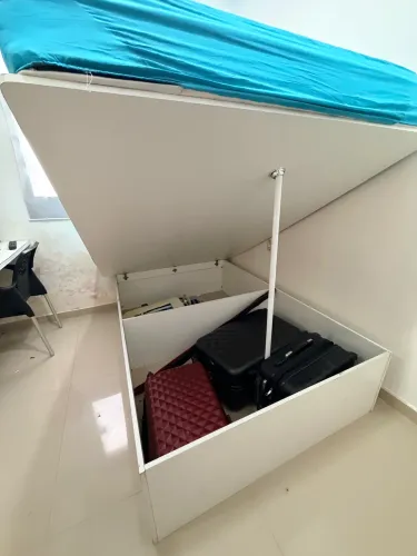Vendo cama baú + colchão casal Ortobom molas ensacadas