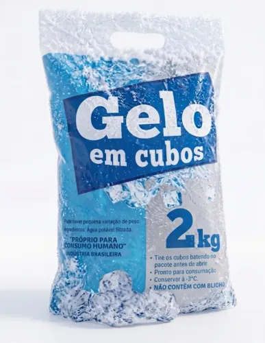 Saco P/ Gelo 2 Kg | Com Alça | S/ Cód Barras | 100unid