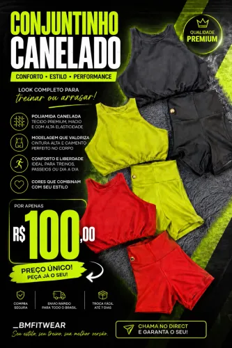 Conjunto de short poliamida
