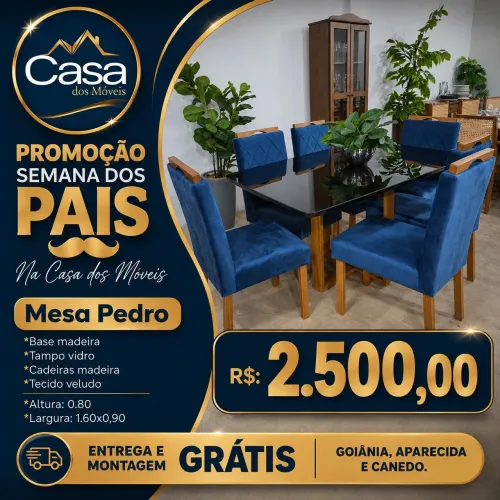 Mesa 6cd com base em madeira