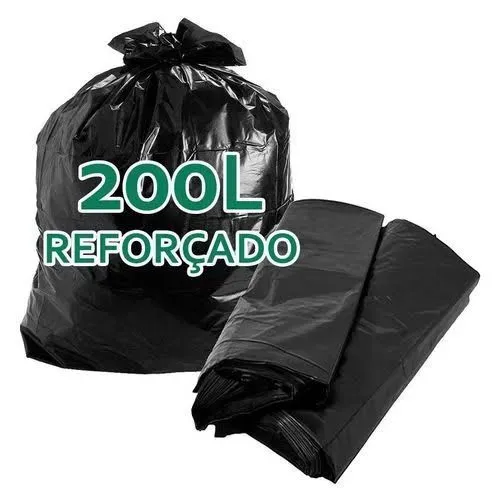 Saco de Lixo 200 Litros Pacote C/ 100 Unidades