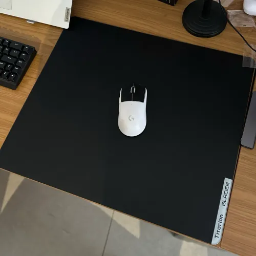 Mousepad de Vidro Titorion Glacier Speed Preto 49x42