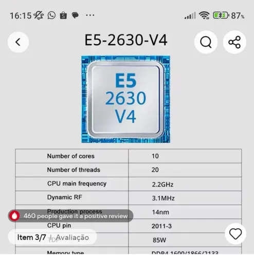 Xeon e5 2630v4 roda tudo!