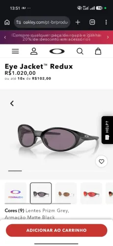 Óculos da Oakley original, ganhei do CEO da Oakley