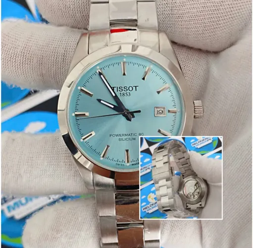 RELÓGIO TISSOT SILICIUM POWERMATIC ICE BLUE