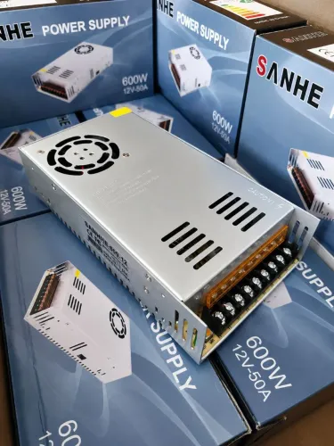 Fonte chaveada 50a 600w Bivolt Som Câmeras Cftv Fita Led