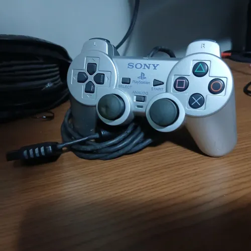 CONTROLE PRATA PLAYSTATION 2 ORIGINAL 
