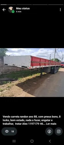 Carreta Randon Grade Baixa R$28mil c/pneus