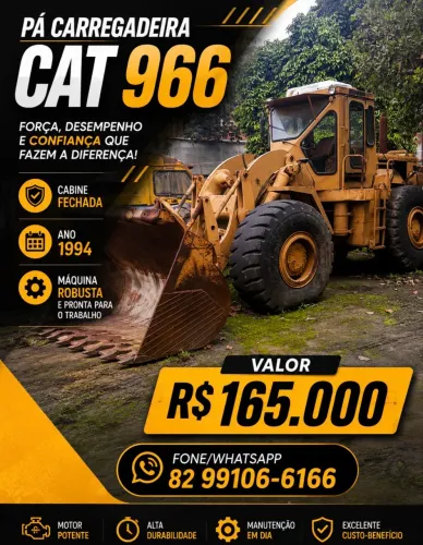 Pá carregadeira 966 ano 1994