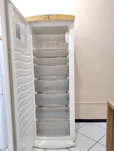Freezer vertical Brastemp 280 L frost free com gavetas bem dividido